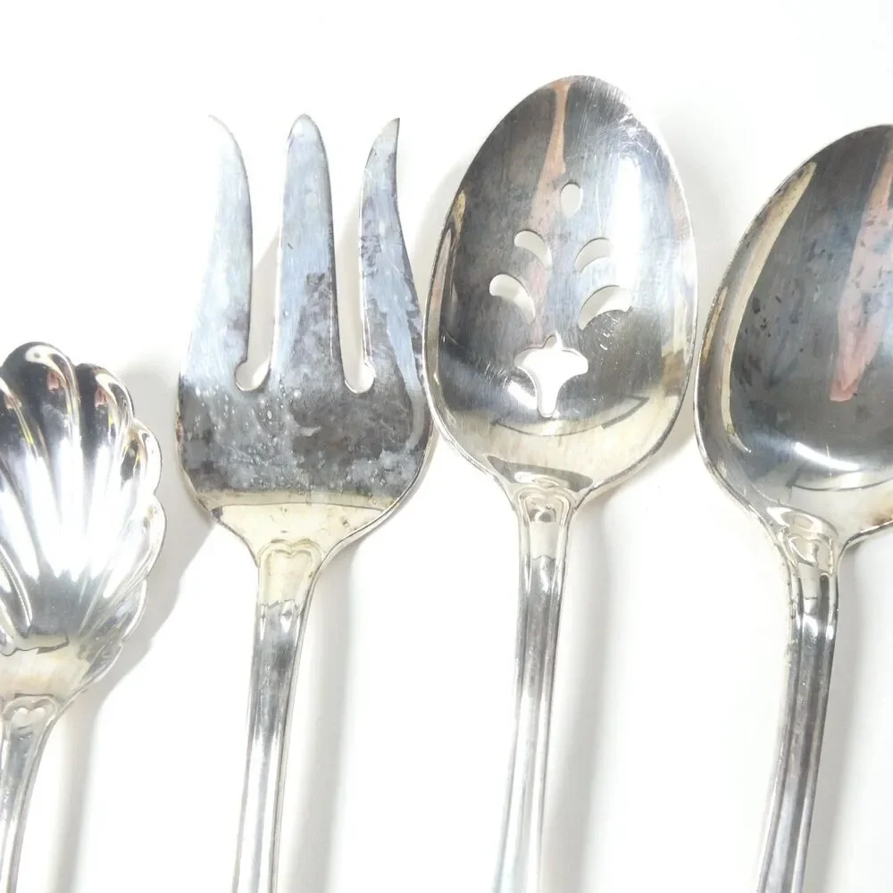 Oneida King James Flatware Set Silverplate 66pc Service for 12 Vintage